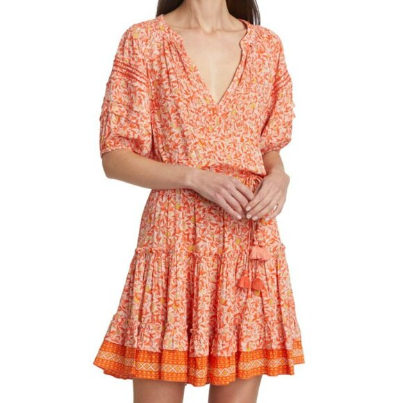 Poupette St Barth Bona Lemon Print Mini Dress - Picture 1 of 13